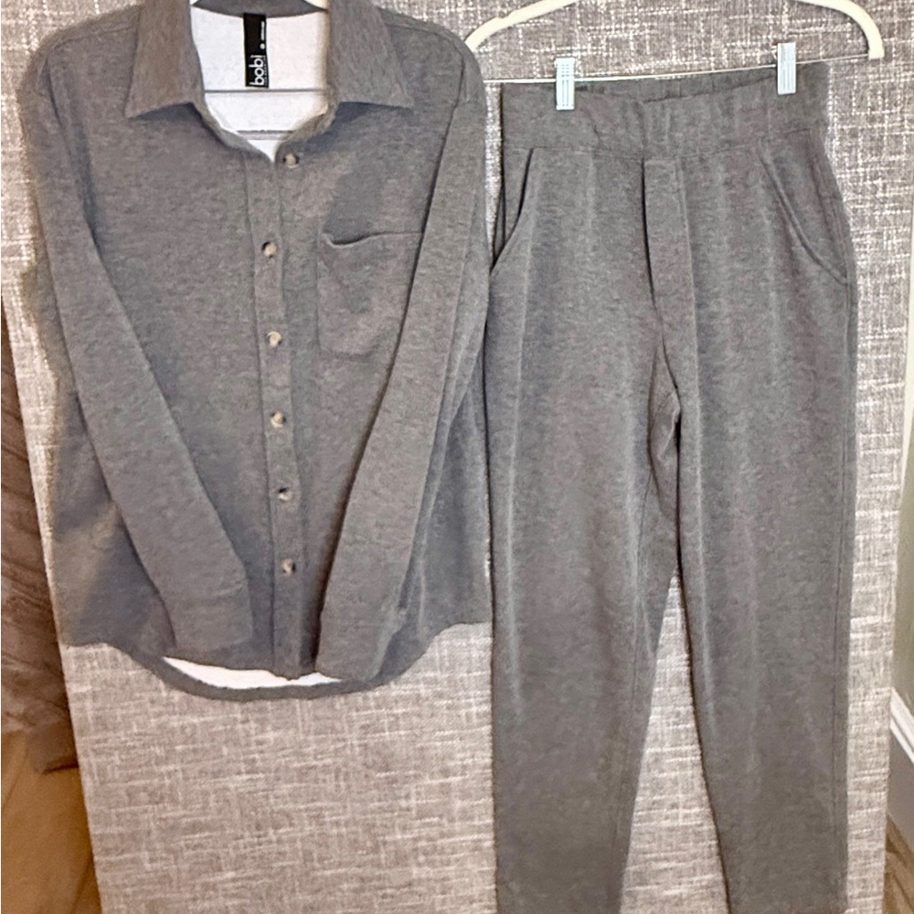 BOBI - CozyKnit Heather Gray Matching Set